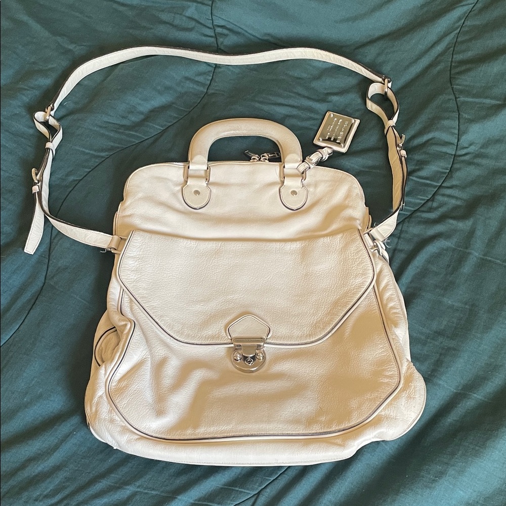 Dolce & Gabbana Cream Leather Satchel